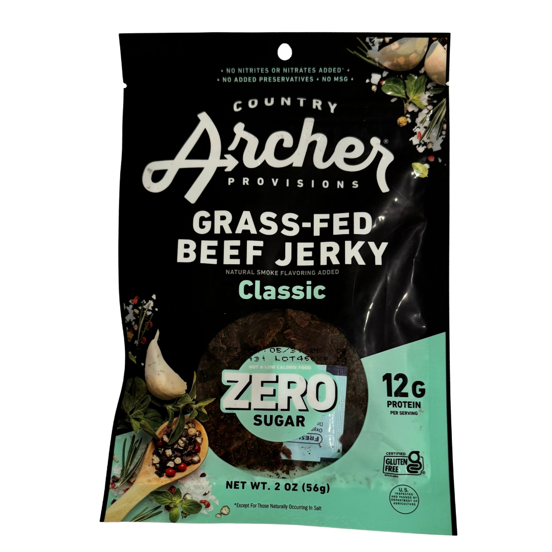 Country Archer Grass-Fed Zero Sugar Beef Jerky