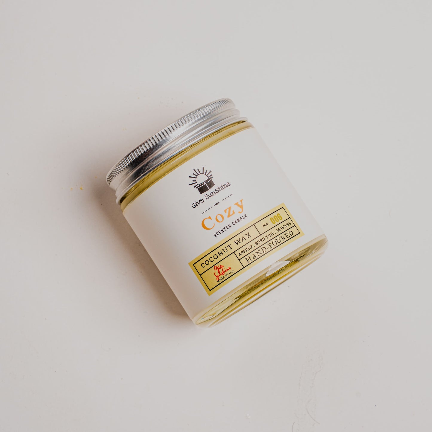 Candle (Cozy) 4 oz Coconut wax with 24HR Burn Time