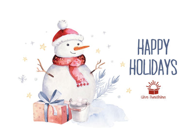 Happy Holidays Snowman Notecard