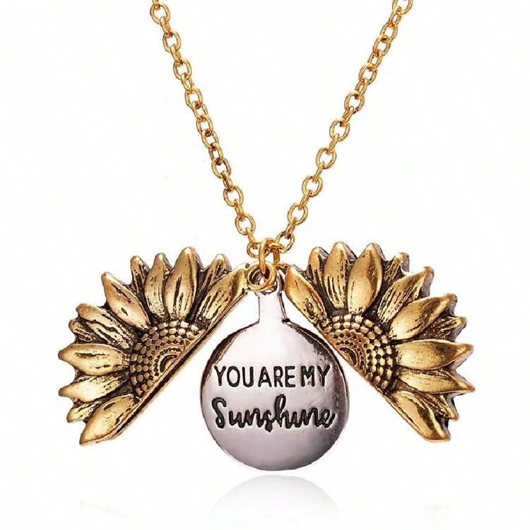 Sunflower Pendant Necklace Gift