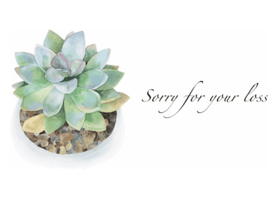 Sorry For Your Loss Notecard