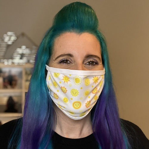 Sunshine Quarantine Mask (Material with suns on it)