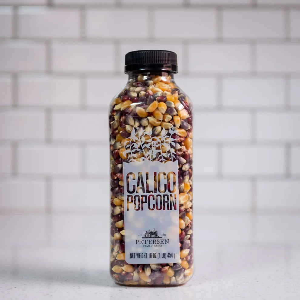 Calico Bottle Popcorn Kernels - Red, Yellow, Blue Kernel Mix