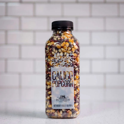 Calico Bottle Popcorn Kernels - Red, Yellow, Blue Kernel Mix