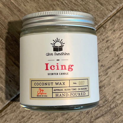 Candle (Icing) 4 oz Coconut wax with 24HR Burn Time