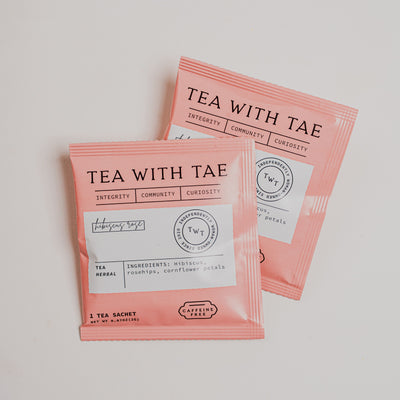 Two Hibiscus Rose Herbal Teas