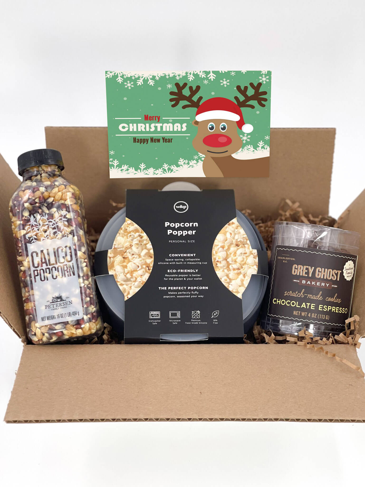 Holiday Popcorn and Cookies Box