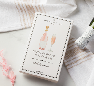 Pink Champagne Mug Cake