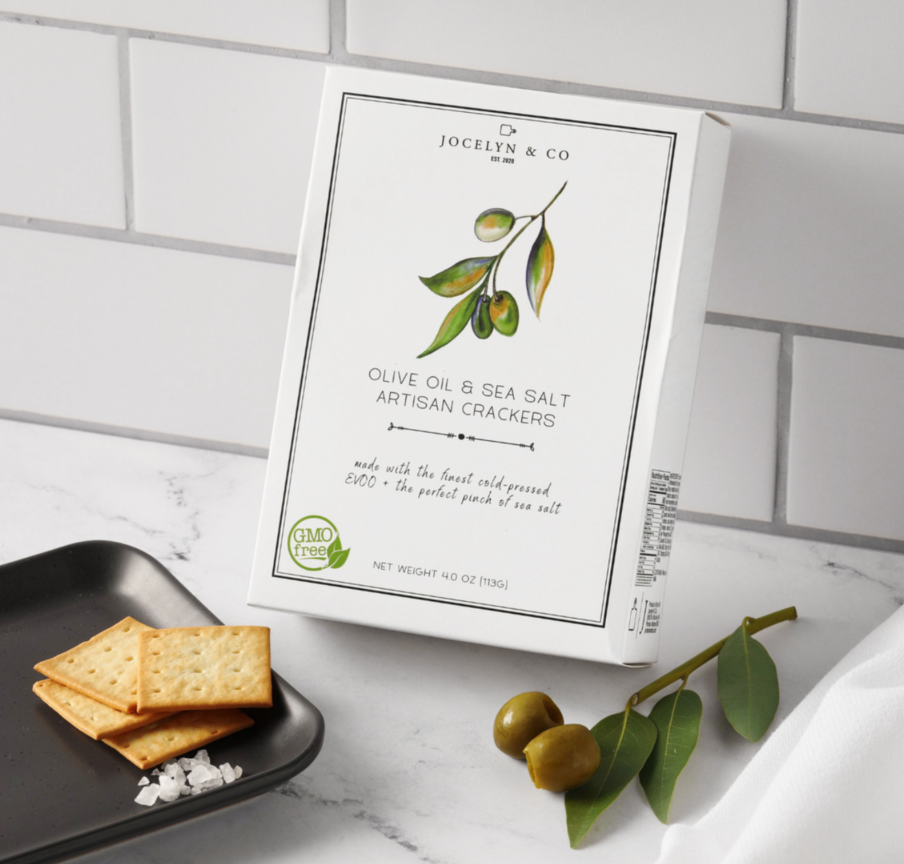 The Luxe Collection Olive Oil &amp; Sea Salt Crackers* (2 week lead time)